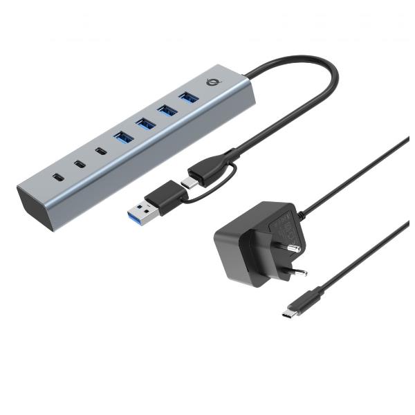 Conceptronic 7-PORT USB 3.0 HUB WITH POWER ADAPT
